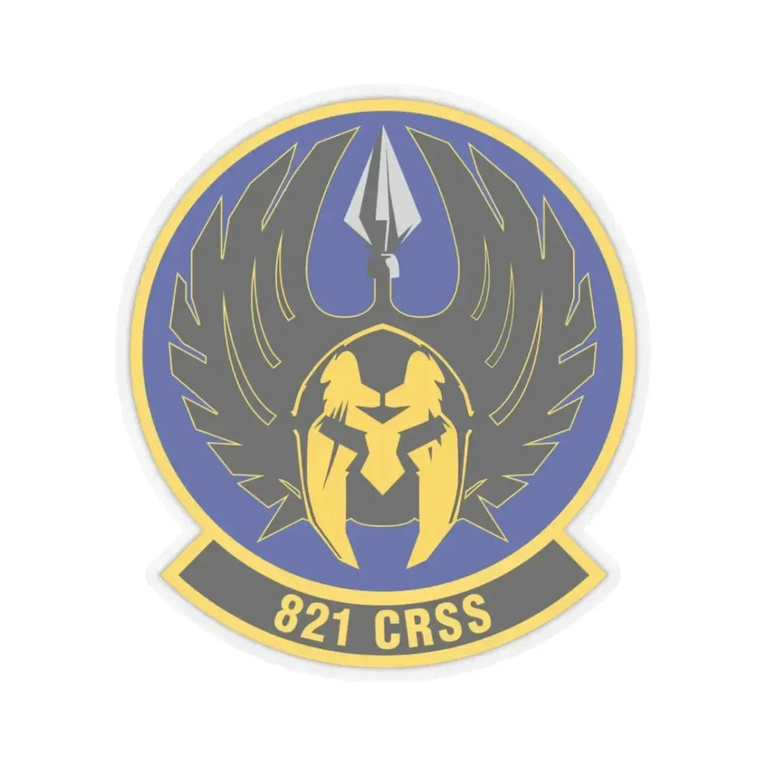 821 Contingency Response Support Sq AMC (U.S. Air Force) STICKER Vinyl Kiss-Cut Decal 3 Inch Transparent - The Sticker Space
