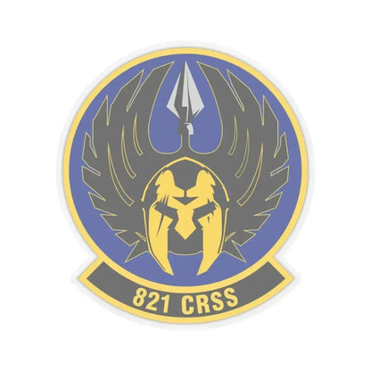 821 Contingency Response Support Sq AMC (U.S. Air Force) STICKER Vinyl Kiss-Cut Decal 3 Inch Transparent - The Sticker Space