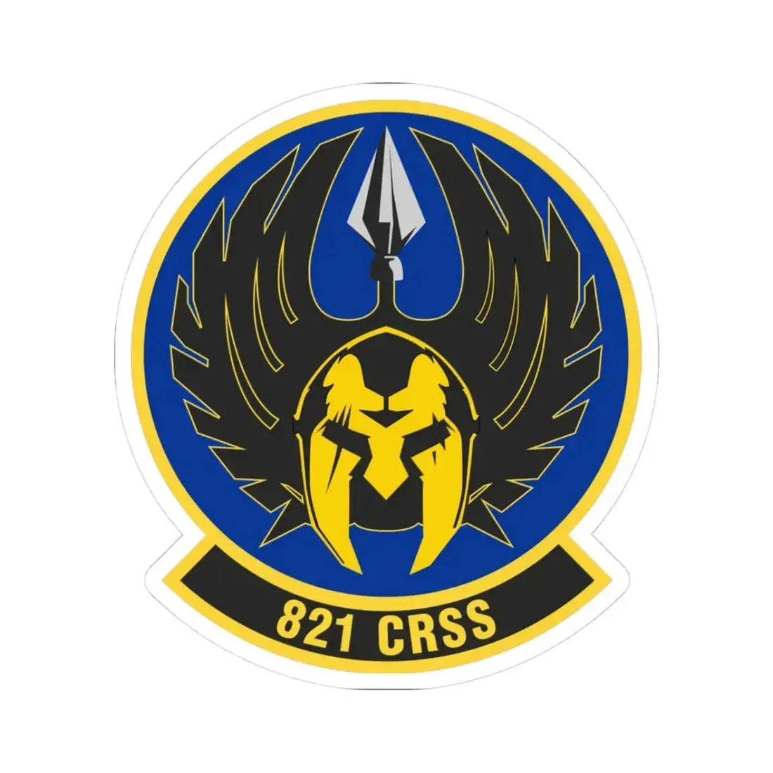 821 Contingency Response Support Sq AMC (U.S. Air Force) STICKER Vinyl Kiss-Cut Decal 3 Inch White - The Sticker Space