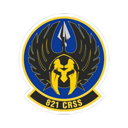 821 Contingency Response Support Sq AMC (U.S. Air Force) STICKER Vinyl Kiss-Cut Decal 4 Inch White - The Sticker Space