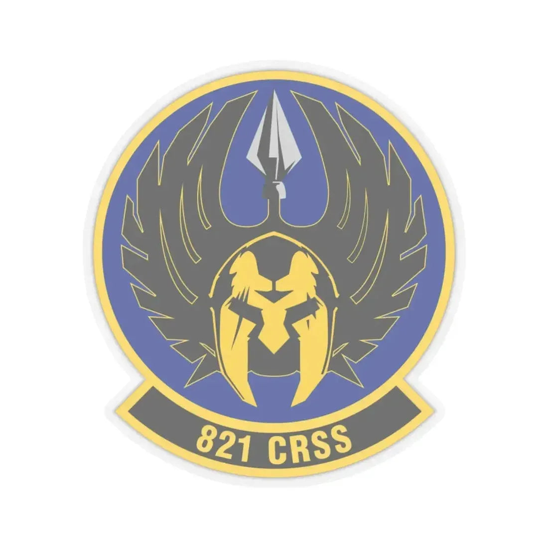 821 Contingency Response Support Sq AMC (U.S. Air Force) STICKER Vinyl Kiss-Cut Decal 6 Inch Transparent - The Sticker Space