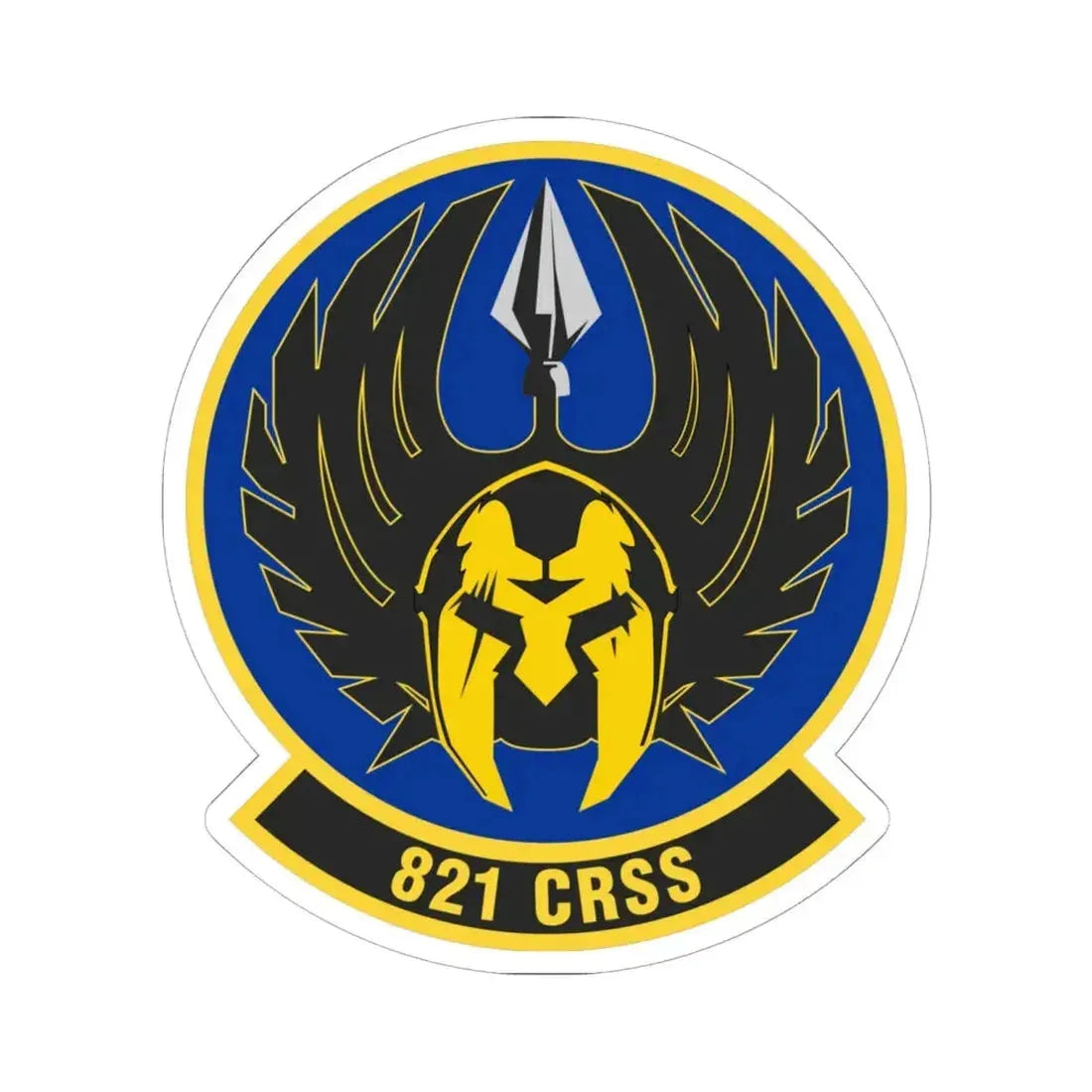 821 Contingency Response Support Sq AMC (U.S. Air Force) STICKER Vinyl Kiss-Cut Decal 6 Inch White - The Sticker Space