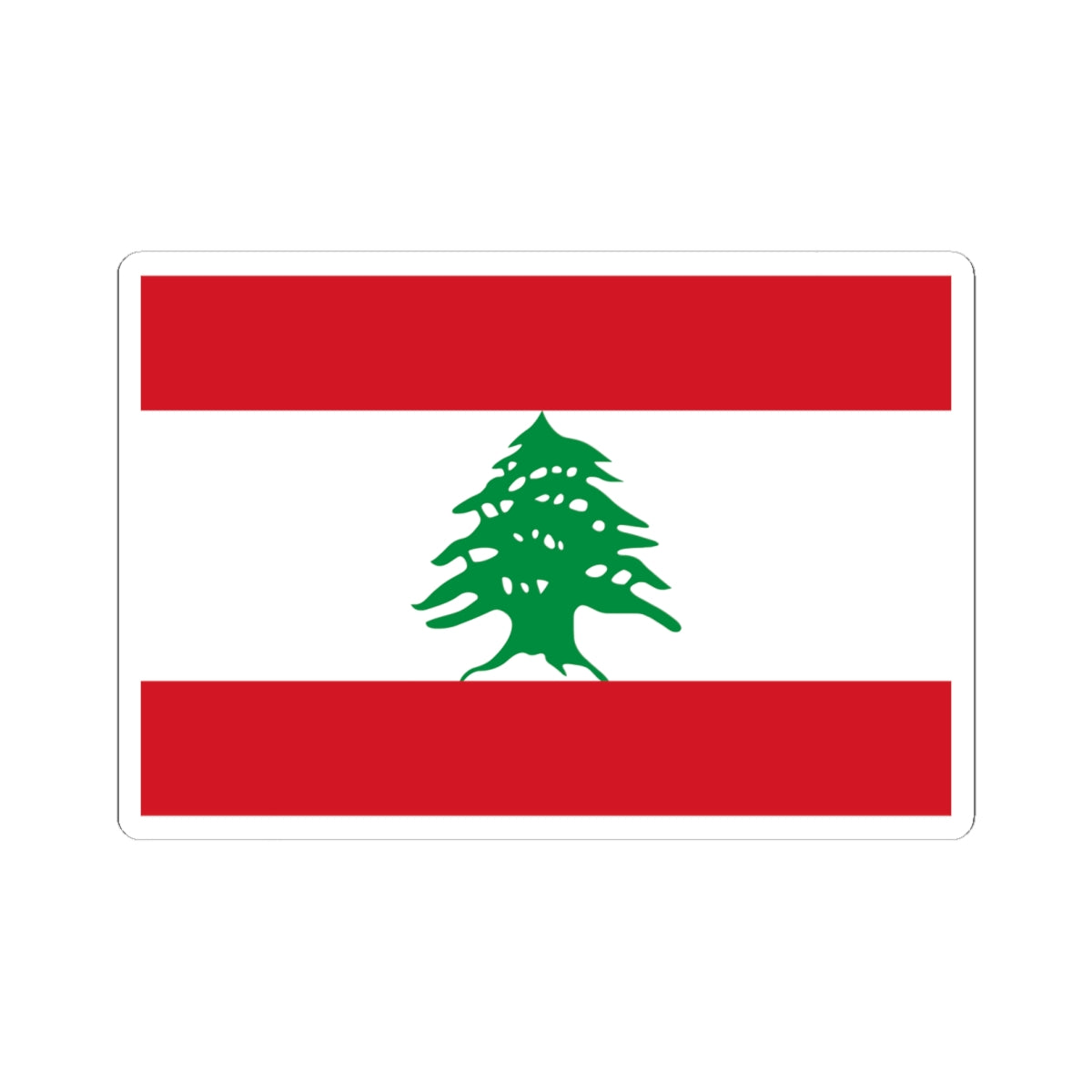 Flag of Lebanon (Lebanon) STICKER Vinyl Kiss-Cut Decal
