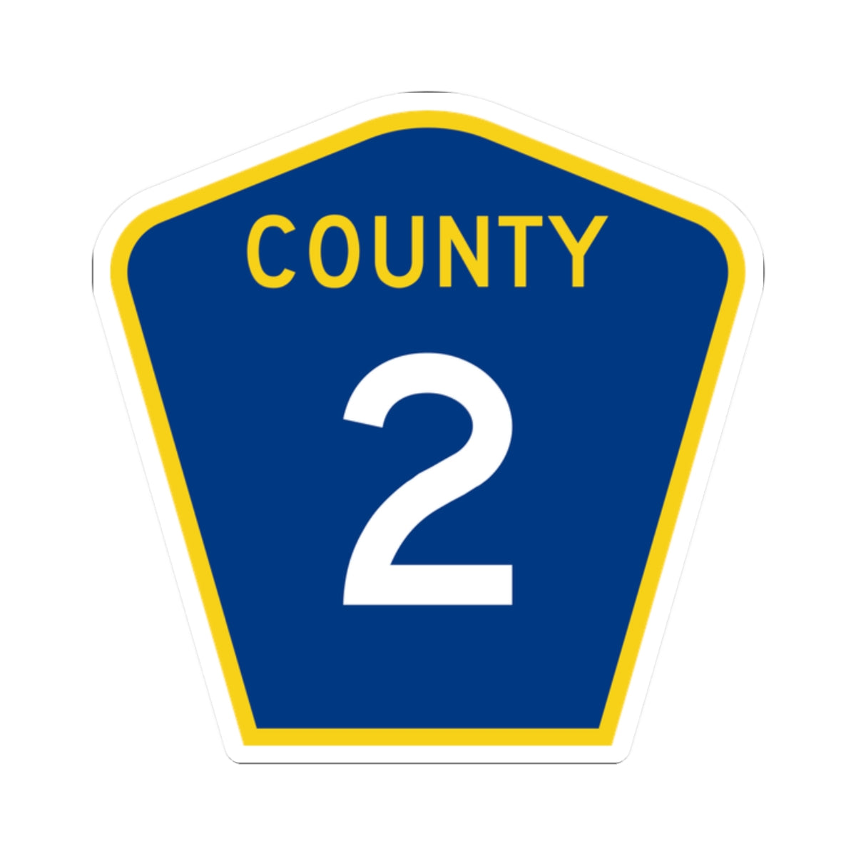 County 2 MN (Minnesota) (Road Sign) STICKER Vinyl Kiss-Cut Decal