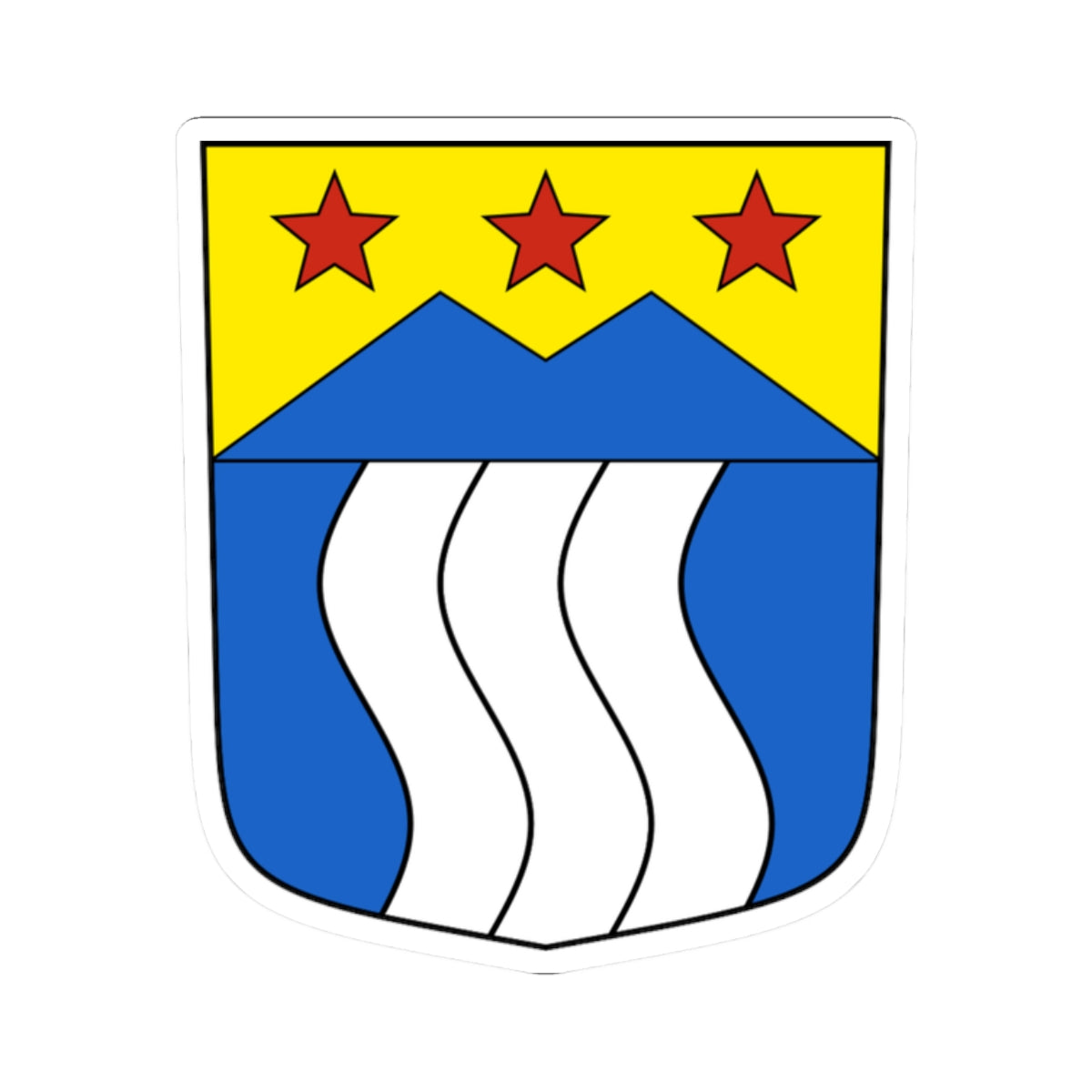 Riederalp-blazon (Switzerland) (Coat of Arms) STICKER Vinyl Kiss-Cut Decal