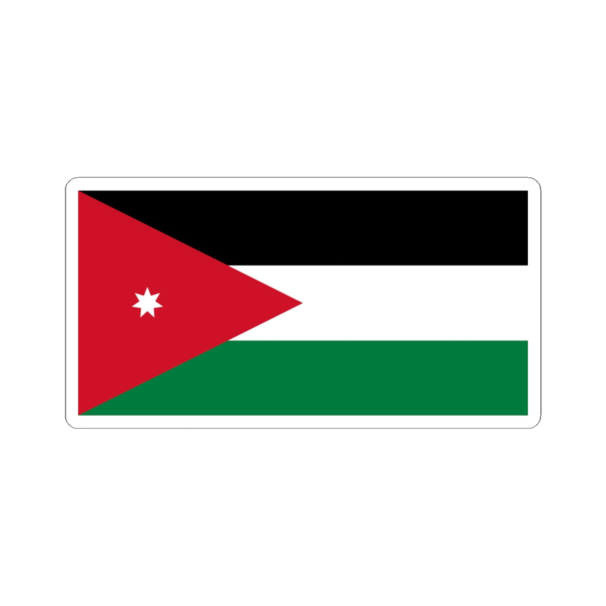 Flag of Jordan (Jordan) STICKER Vinyl Kiss-Cut Decal