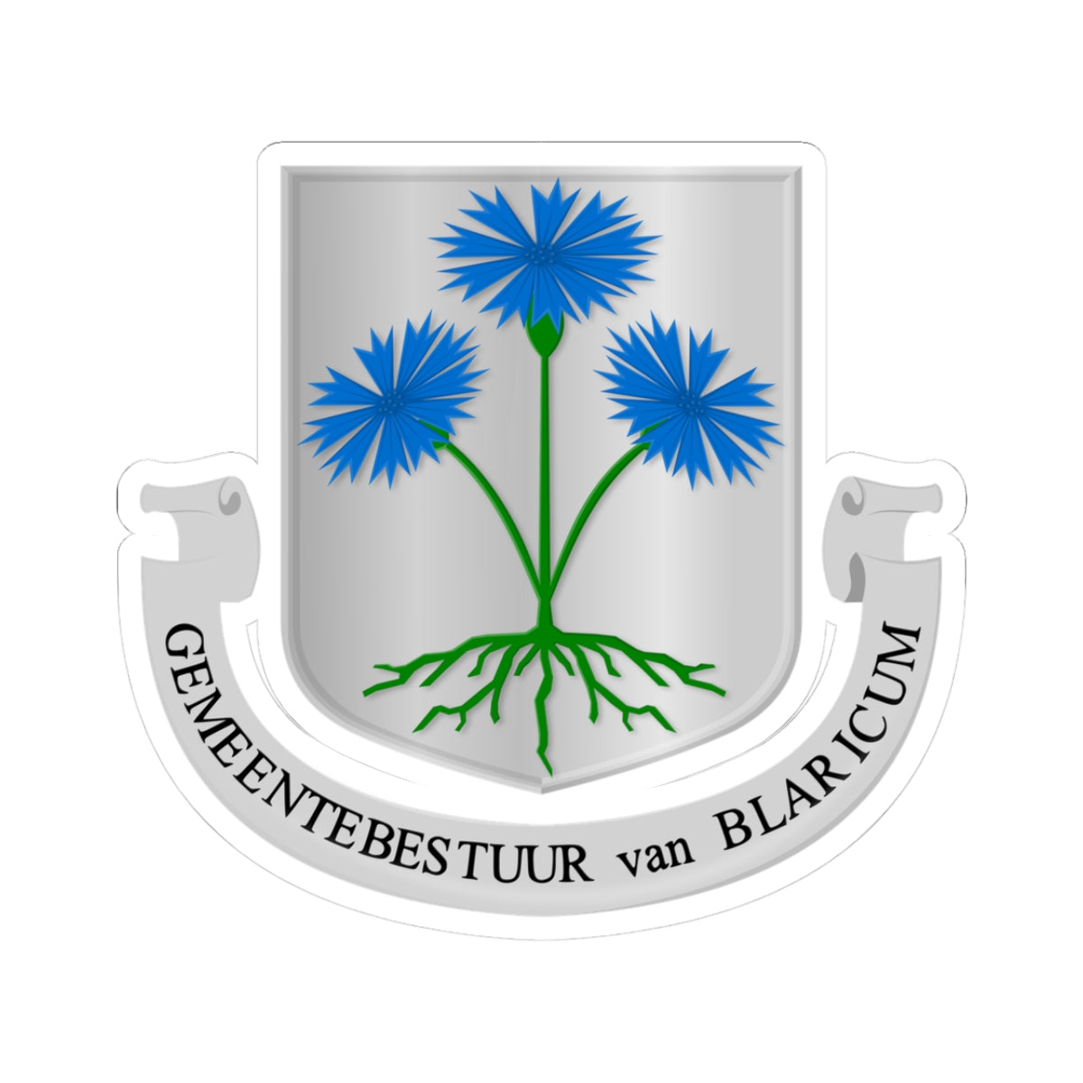 Blaricum wapen (Netherlands) (Coat of Arms) STICKER Vinyl Kiss-Cut Decal