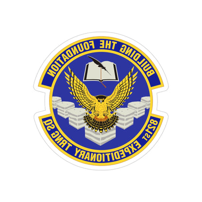 821st Expeditionary Training Squadron (U.S. Air Force) REVERSE PRINT Transparent STICKER-4" × 4"-The Sticker Space