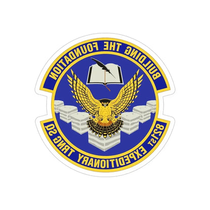 821st Expeditionary Training Squadron (U.S. Air Force) REVERSE PRINT Transparent Die-Cut STICKER - The Sticker Space