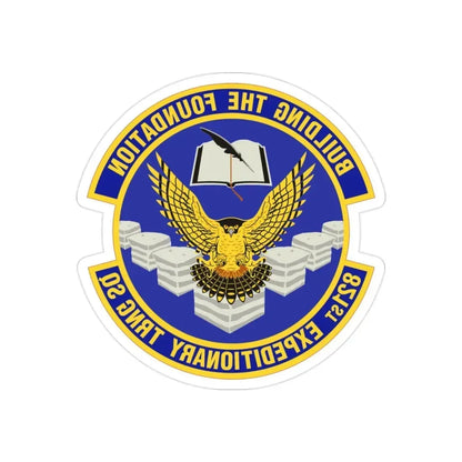 821st Expeditionary Training Squadron (U.S. Air Force) REVERSE PRINT Transparent Die-Cut STICKER - The Sticker Space