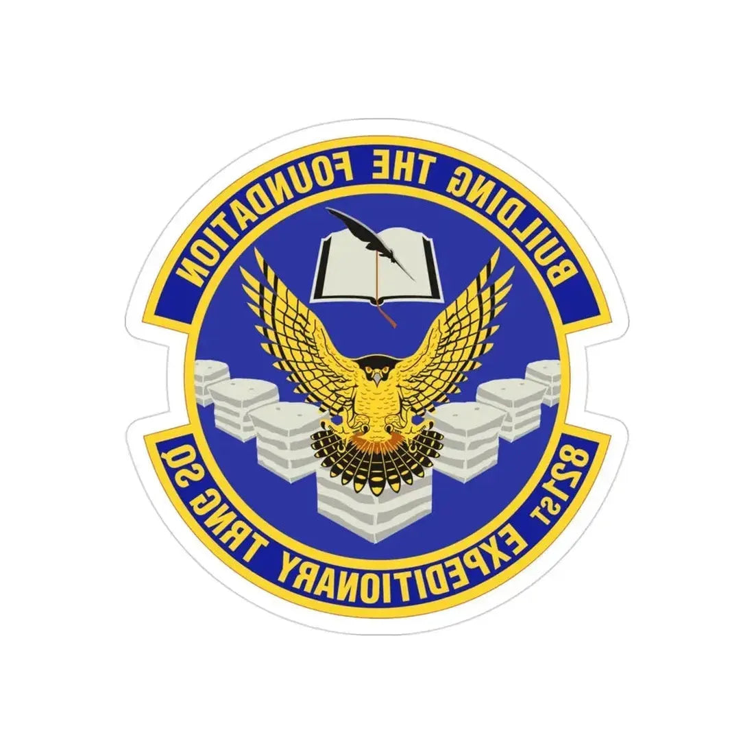 821st Expeditionary Training Squadron (U.S. Air Force) REVERSE PRINT Transparent Die-Cut STICKER - The Sticker Space