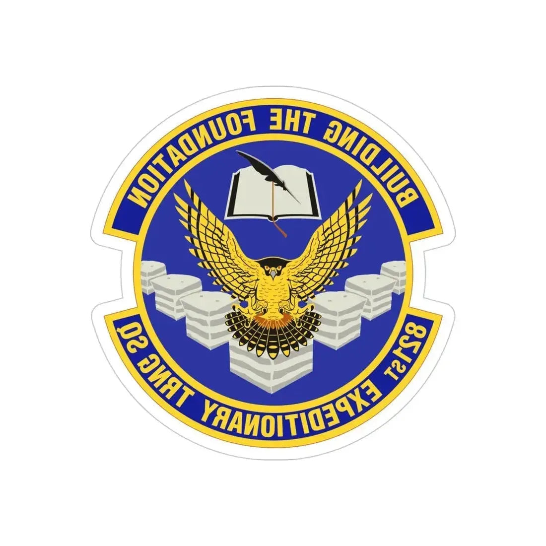 821st Expeditionary Training Squadron (U.S. Air Force) REVERSE PRINT Transparent Die-Cut STICKER - The Sticker Space