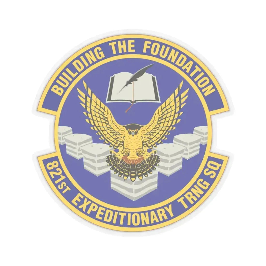 821st Expeditionary Training Squadron (U.S. Air Force) STICKER Vinyl Kiss-Cut Decal 3 Inch Transparent - The Sticker Space