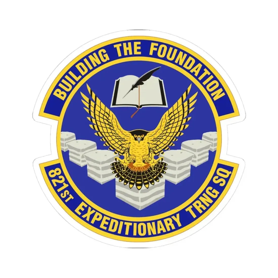 821st Expeditionary Training Squadron (U.S. Air Force) STICKER Vinyl Kiss-Cut Decal 3 Inch White - The Sticker Space