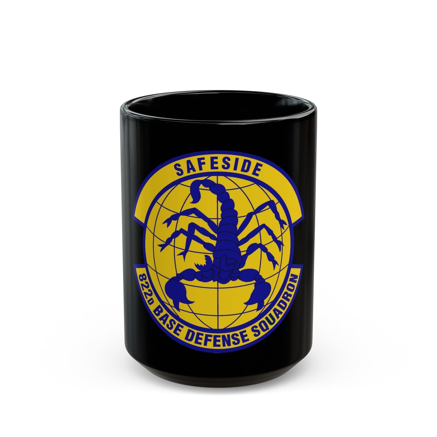 822 Base Defense Squadron ACC (U.S. Air Force) Black Coffee Mug-15oz-The Sticker Space