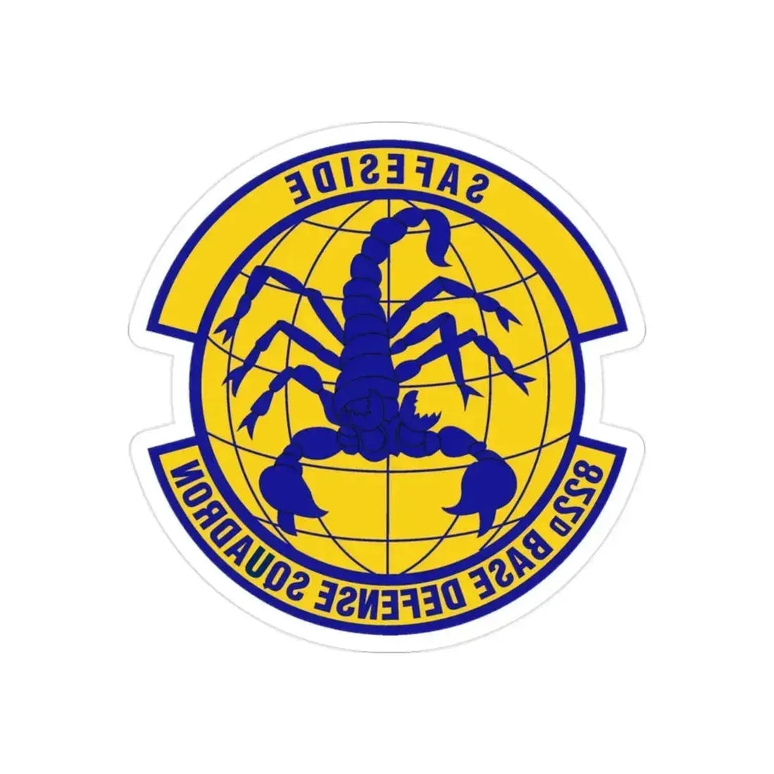 822 Base Defense Squadron ACC (U.S. Air Force) REVERSE PRINT Transparent Die-Cut STICKER 2 Inch Die-Cut Transparent - The Sticker Space