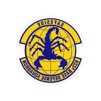 822 Base Defense Squadron ACC (U.S. Air Force) REVERSE PRINT Transparent Die-Cut STICKER 4 Inch Die-Cut Transparent - The Sticker Space
