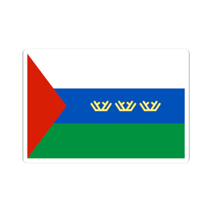 Flag of Tyumen Oblast 1995-2008 (Russia) STICKER Vinyl Kiss-Cut Decal