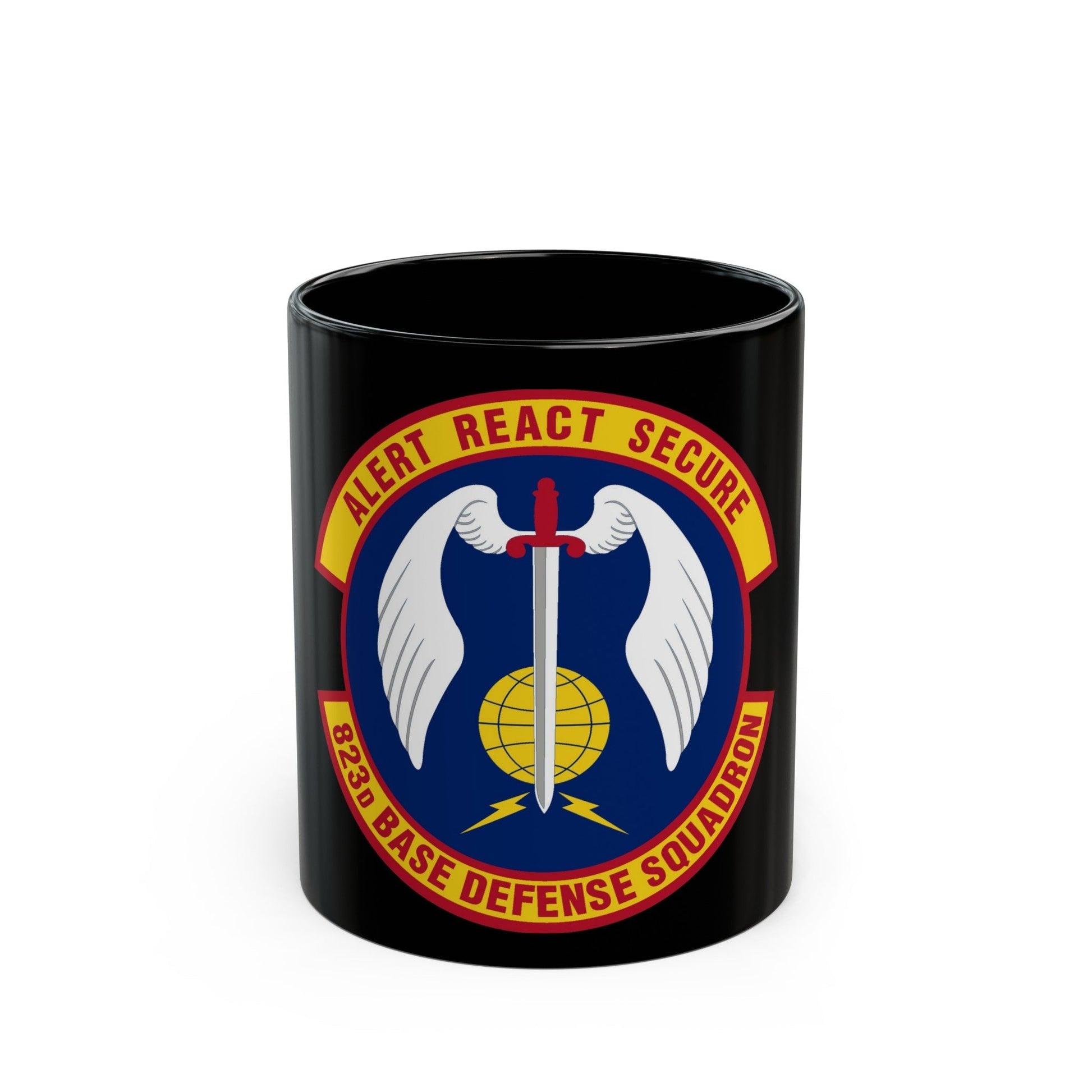 823 Base Defense Squadron ACC (U.S. Air Force) Black Coffee Mug-11oz-The Sticker Space