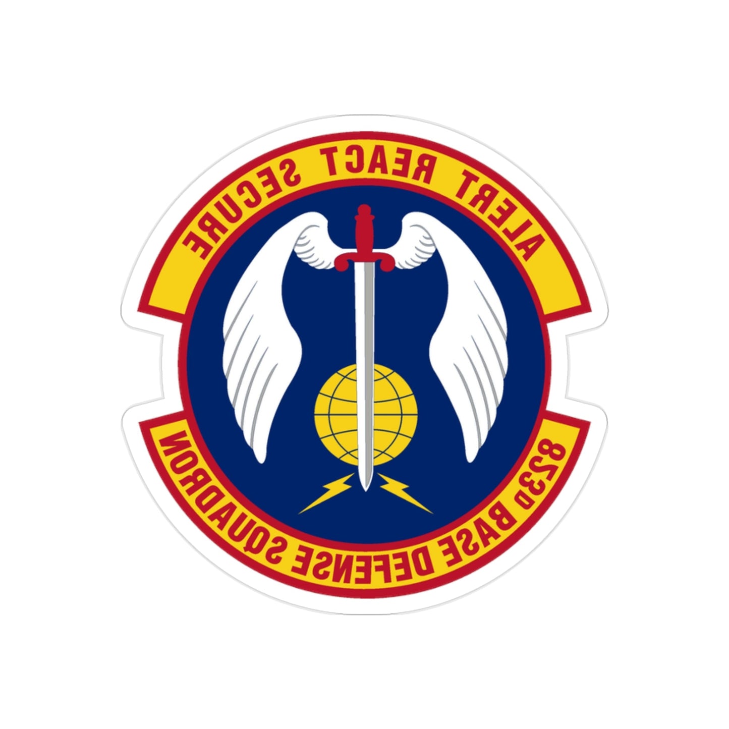 823 Base Defense Squadron ACC (U.S. Air Force) REVERSE PRINT Transparent STICKER-2 Inch-The Sticker Space