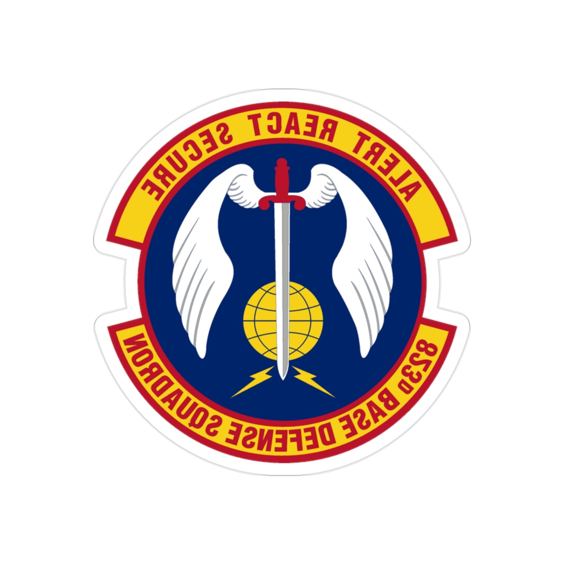 823 Base Defense Squadron ACC (U.S. Air Force) REVERSE PRINT Transparent STICKER-2 Inch-The Sticker Space