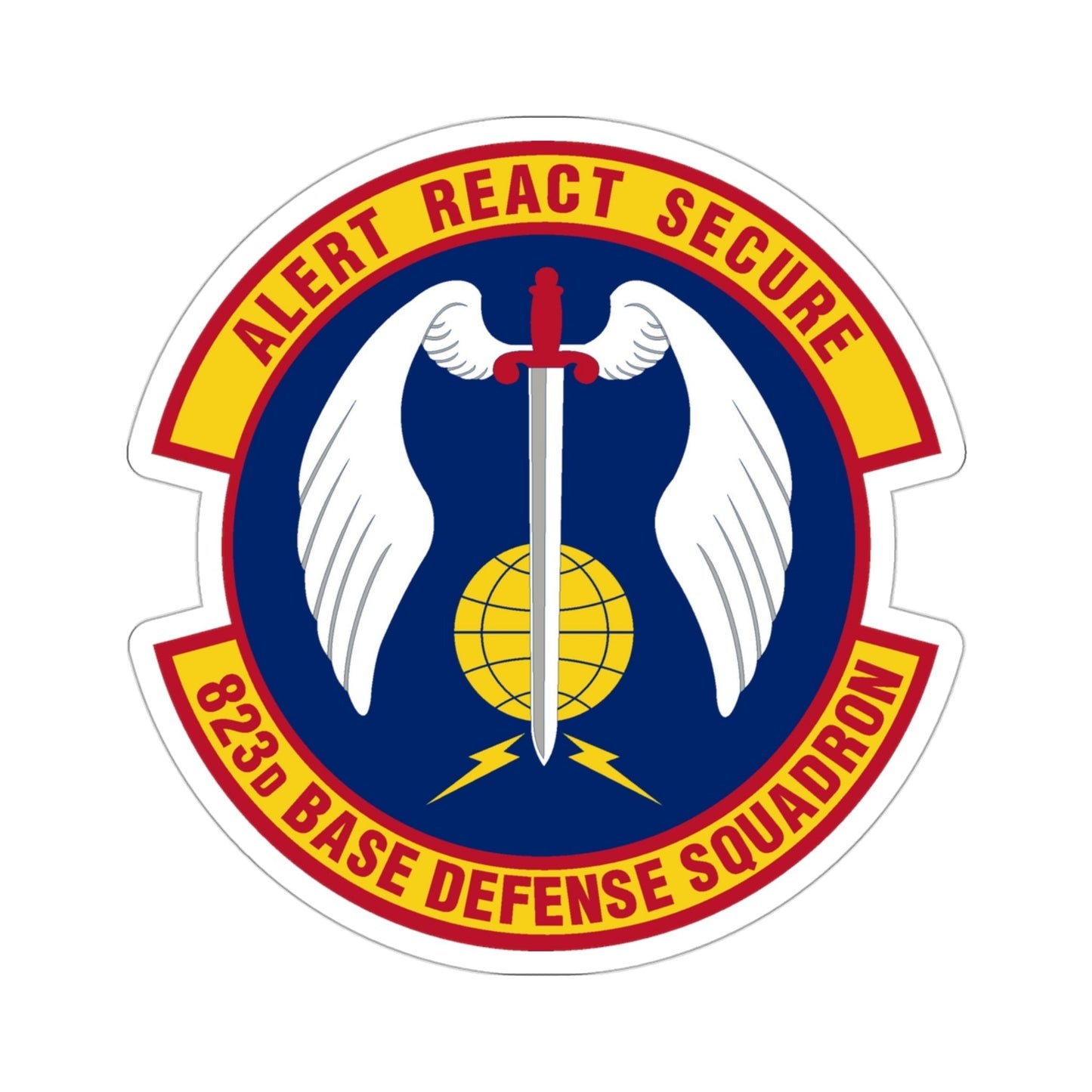 823 Base Defense Squadron ACC (U.S. Air Force) STICKER Vinyl Die-Cut Decal-3 Inch-The Sticker Space