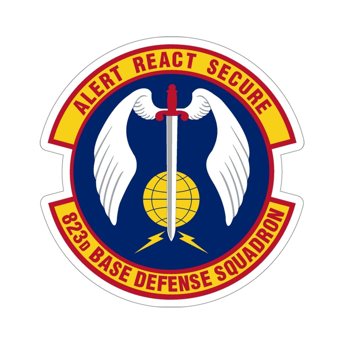 823 Base Defense Squadron ACC (U.S. Air Force) STICKER Vinyl Die-Cut Decal-4 Inch-The Sticker Space