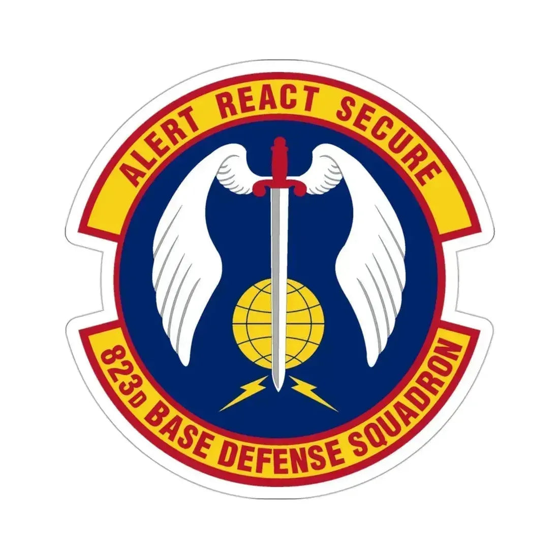 823 Base Defense Squadron ACC (U.S. Air Force) STICKER Vinyl Die-Cut Decal 3 Inch - The Sticker Space