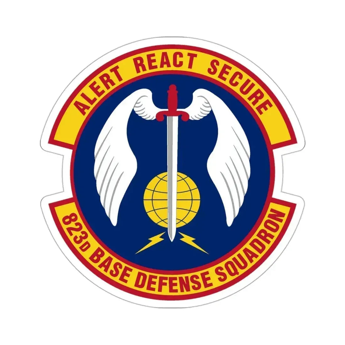 823 Base Defense Squadron ACC (U.S. Air Force) STICKER Vinyl Die-Cut Decal 3 Inch - The Sticker Space