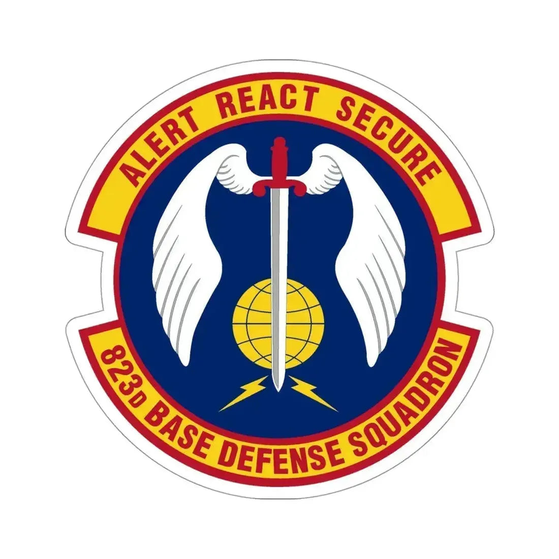823 Base Defense Squadron ACC (U.S. Air Force) STICKER Vinyl Die-Cut Decal 4 Inch - The Sticker Space