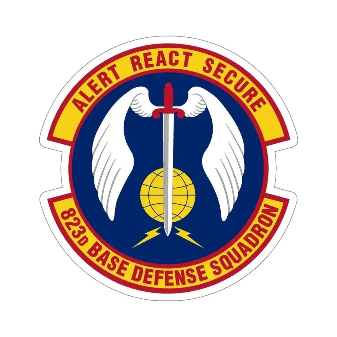 823 Base Defense Squadron ACC (U.S. Air Force) STICKER Vinyl Die-Cut Decal 5 Inch - The Sticker Space