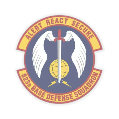 823 Base Defense Squadron ACC (U.S. Air Force) STICKER Vinyl Kiss-Cut Decal 2 Inch Transparent - The Sticker Space