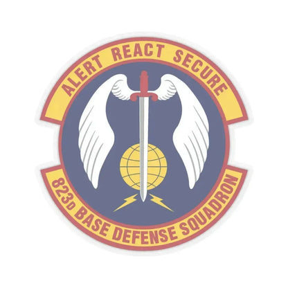 823 Base Defense Squadron ACC (U.S. Air Force) STICKER Vinyl Kiss-Cut Decal 3 Inch Transparent - The Sticker Space
