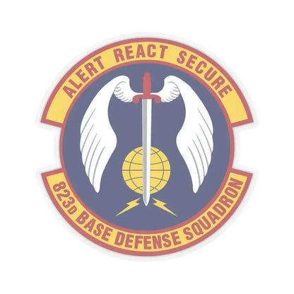 823 Base Defense Squadron ACC (U.S. Air Force) STICKER Vinyl Kiss-Cut Decal 4 Inch Transparent - The Sticker Space