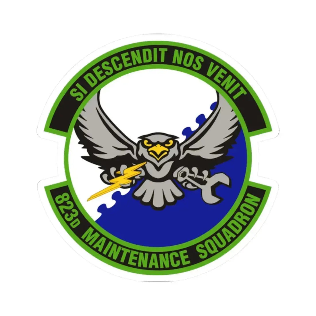 823 Maintenance Squadron (U.S. Air Force) STICKER Vinyl Kiss-Cut Decal 2 Inch White - The Sticker Space