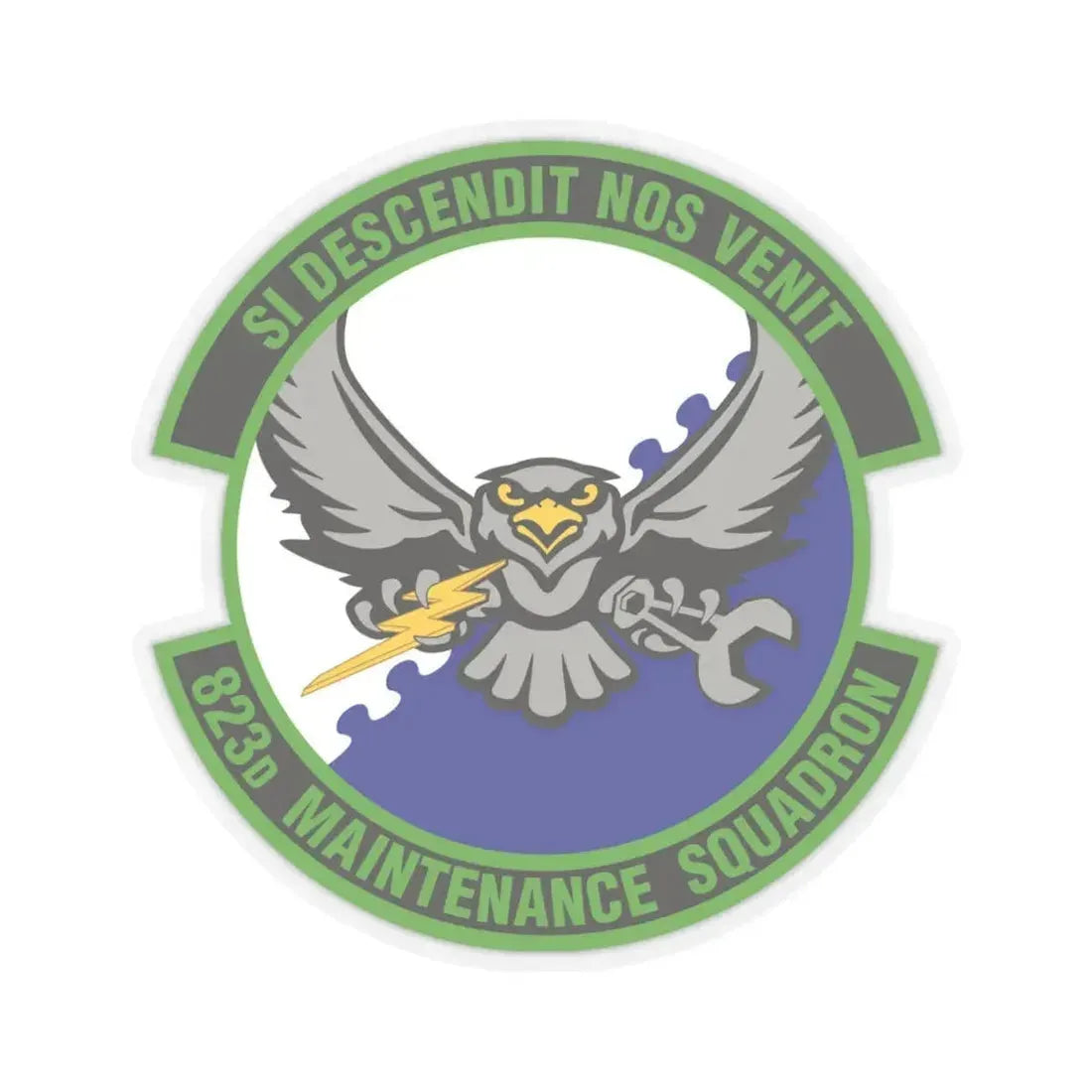 823 Maintenance Squadron (U.S. Air Force) STICKER Vinyl Kiss-Cut Decal 4 Inch Transparent - The Sticker Space