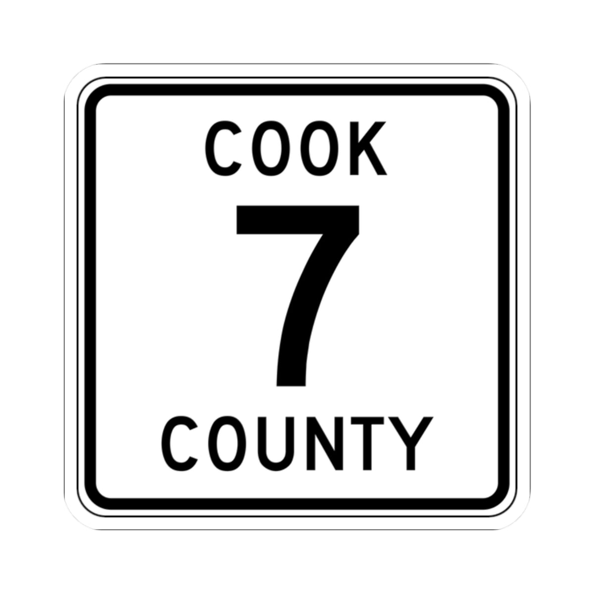 Cook County 7 MN (Minnesota) (Road Sign) STICKER Vinyl Kiss-Cut Decal