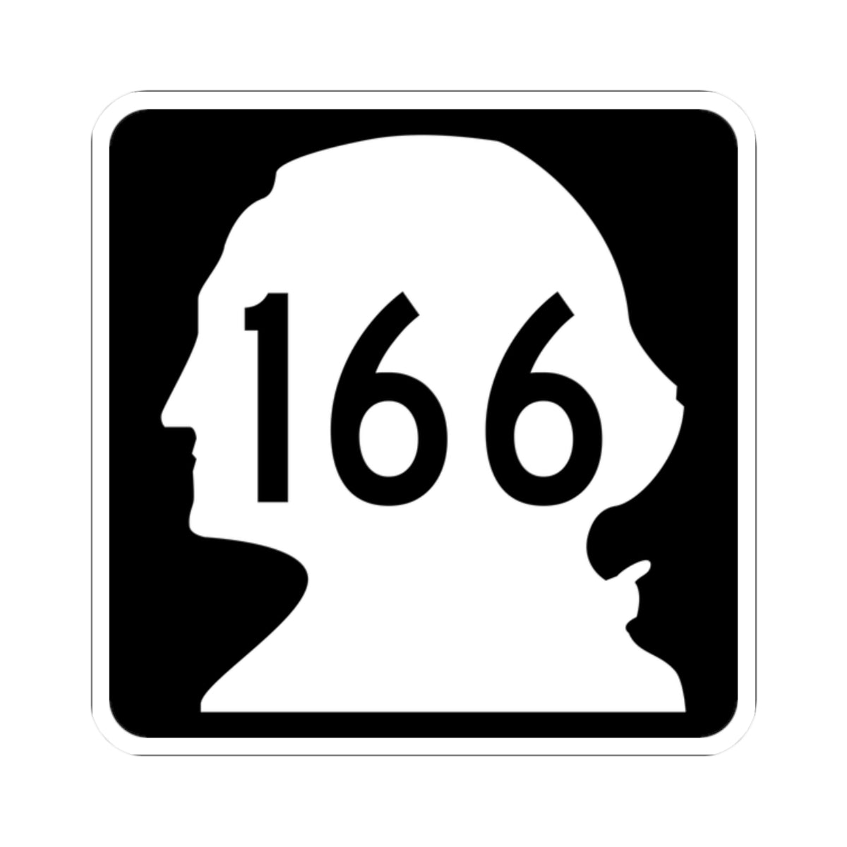 WA-166 (Washington) (Road Sign) STICKER Vinyl Kiss-Cut Decal