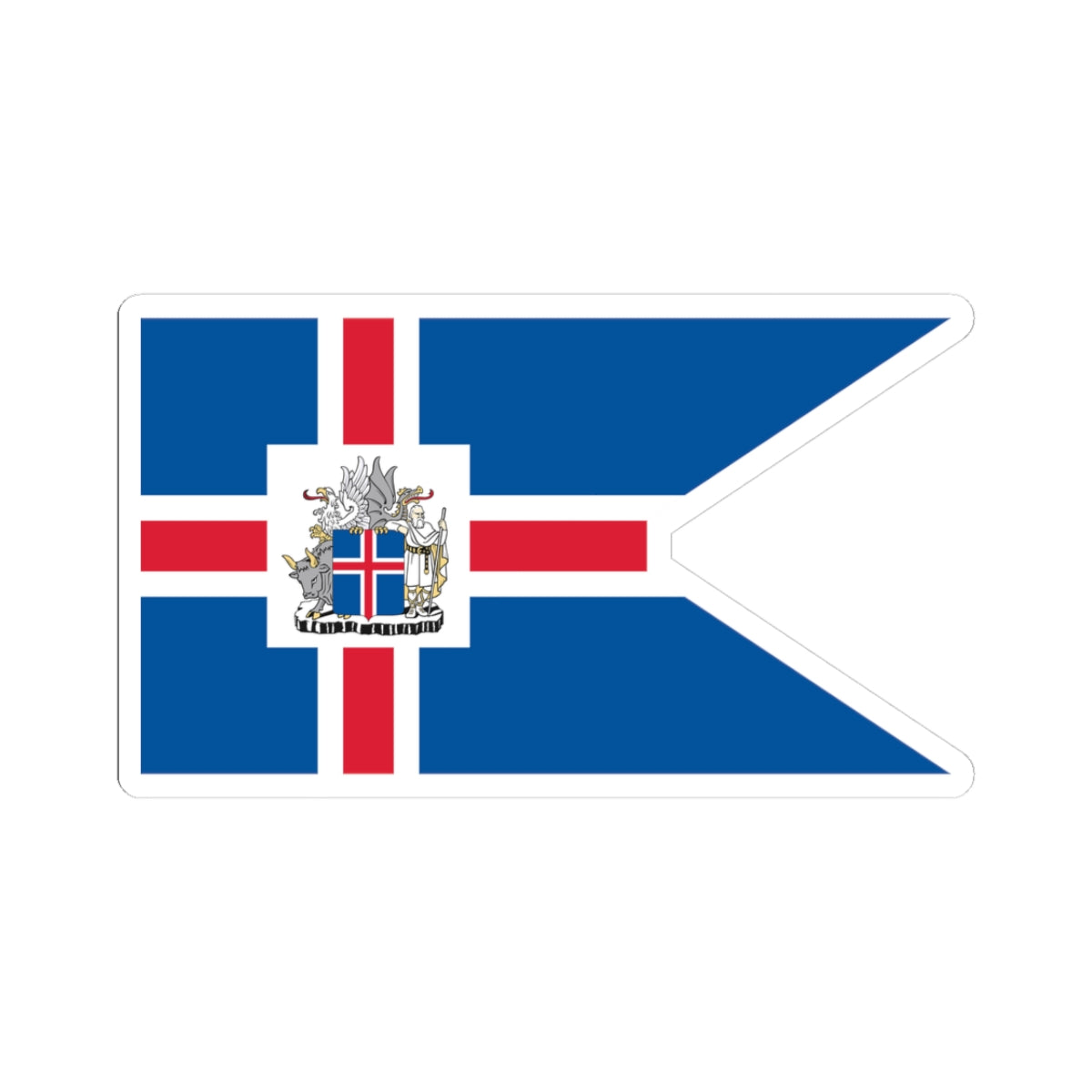 Flag of the President of Iceland (Iceland) STICKER Vinyl Kiss-Cut Decal