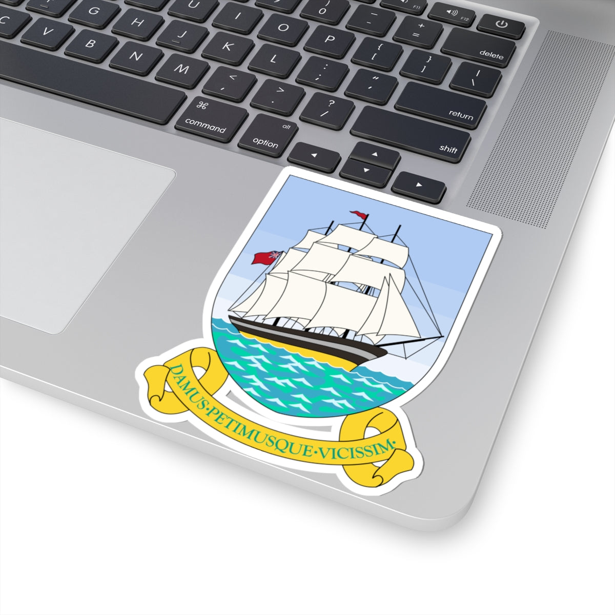 Badge of British Guiana 1955-1966 (Guyana) (Coat of Arms) STICKER Vinyl Kiss-Cut Decal