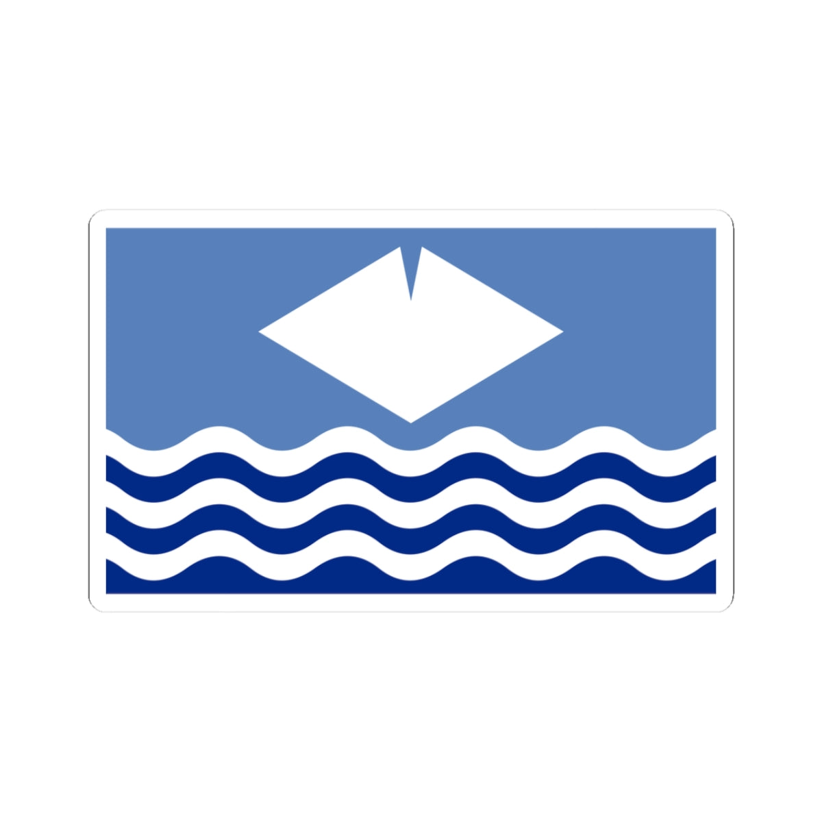 Flag of the Isle of Wight (England) STICKER Vinyl Kiss-Cut Decal