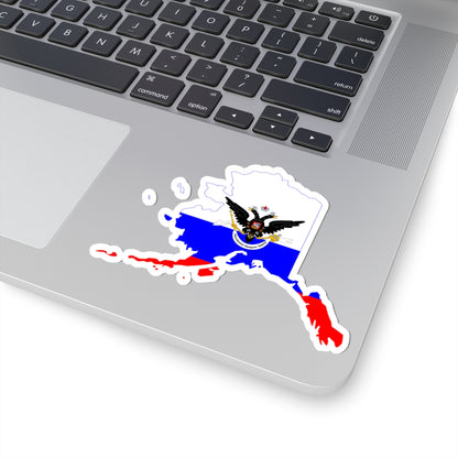 Flag-map of the Russian-American Company (Russia) STICKER Vinyl Kiss-Cut Decal