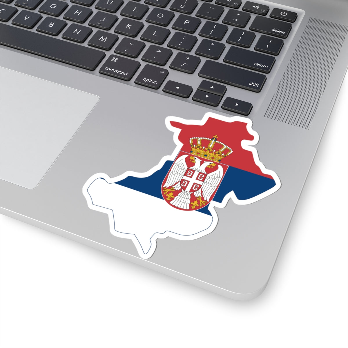 Flag-map of North Kosovo Serbia (Serbia) STICKER Vinyl Kiss-Cut Decal
