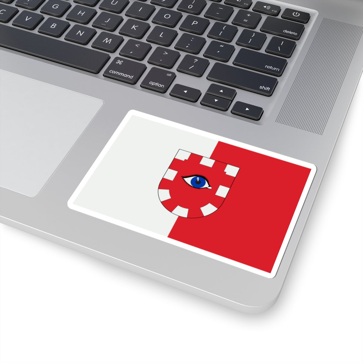 Bandera de lAlcúdia de Veo (Spain) (Coat of Arms) STICKER Vinyl Kiss-Cut Decal