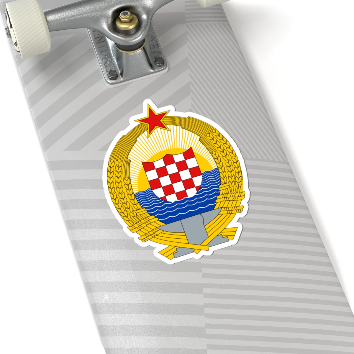 Coat of Arms of the Socialist Republic of Croatia - STICKER Vinyl Kiss-Cut Decal