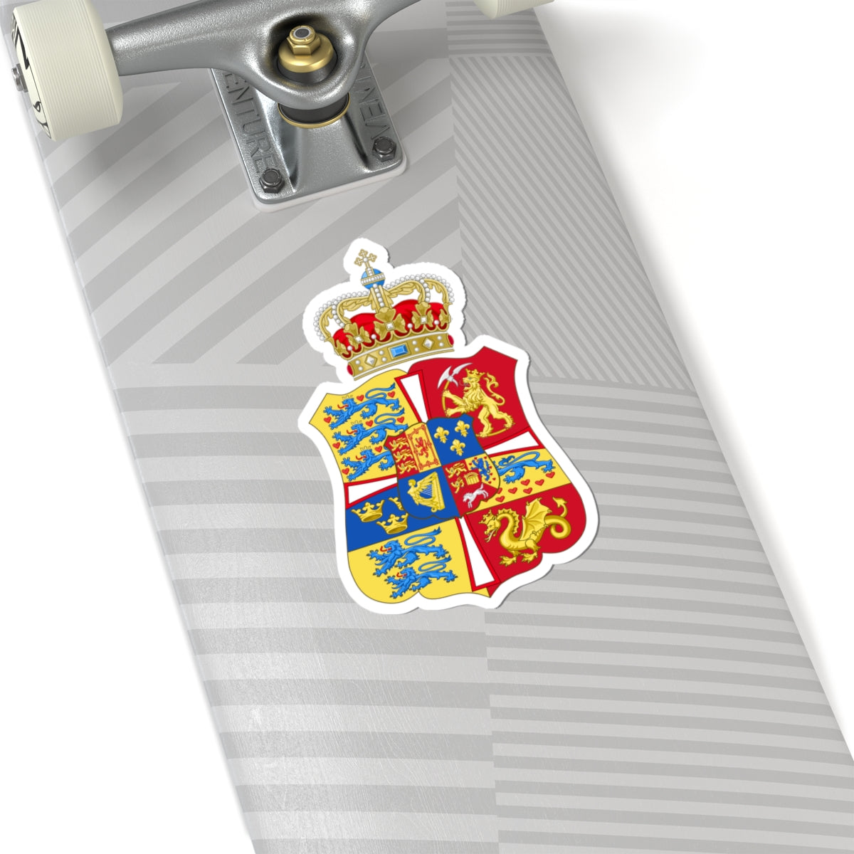 Armoiries de Louise et Caroline Mathilde de Grande Bretagne reine Danemark et Norvège (Denmark) (Coat of Arms) STICKER Vinyl Kiss-Cut Decal