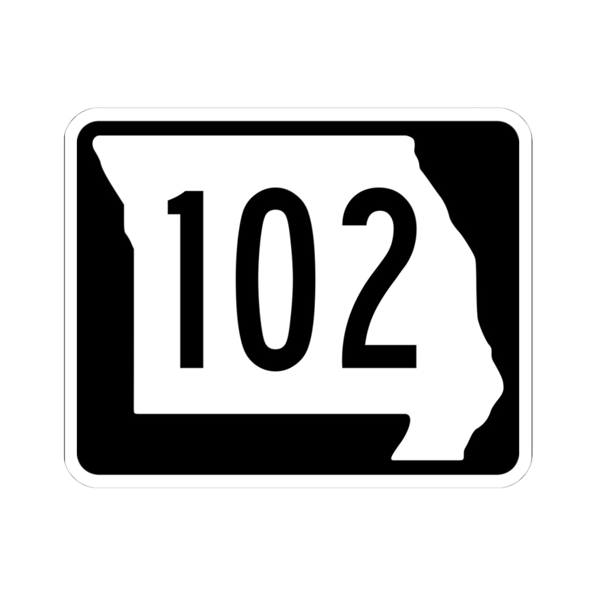 MO-102 (Missouri) (Road Sign) STICKER Vinyl Kiss-Cut Decal