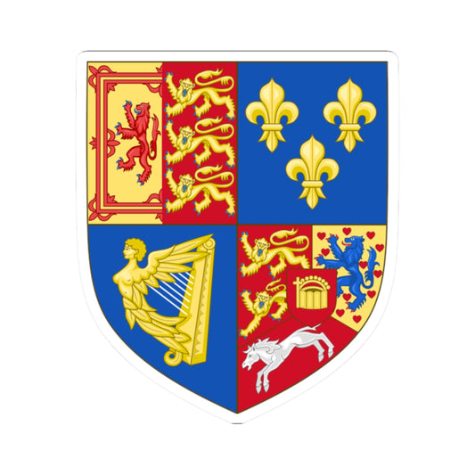 Arms of Great Britain in Scotland 1714-1801 (United Kingdom) (Coat of Arms) STICKER Vinyl Kiss-Cut Decal