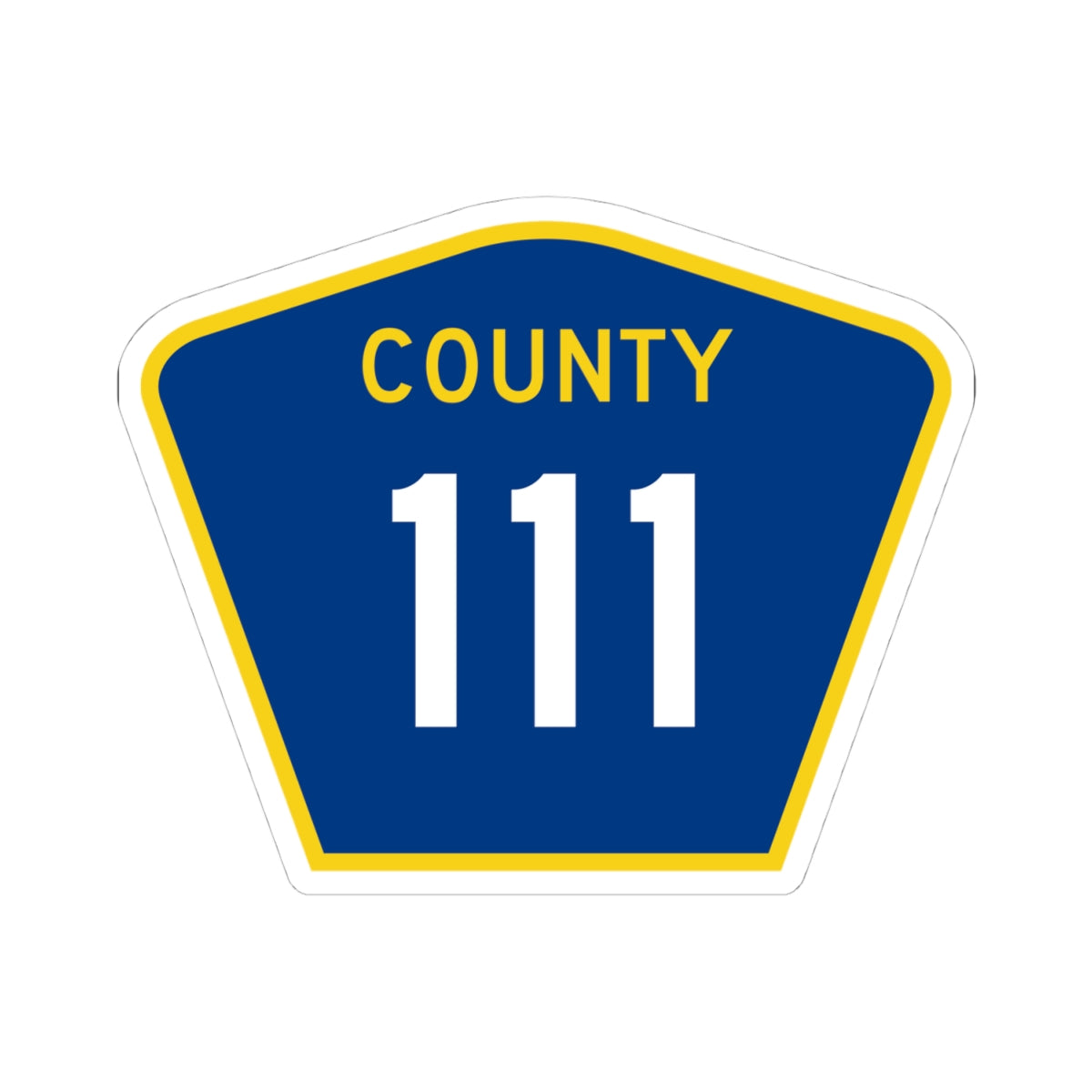 County 111 MN (Minnesota) (Road Sign) STICKER Vinyl Kiss-Cut Decal