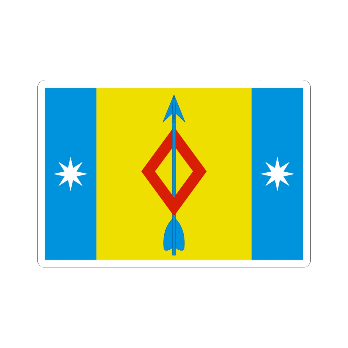 Flag of Mamontovskoe Moscow oblast (Russia) STICKER Vinyl Kiss-Cut Decal